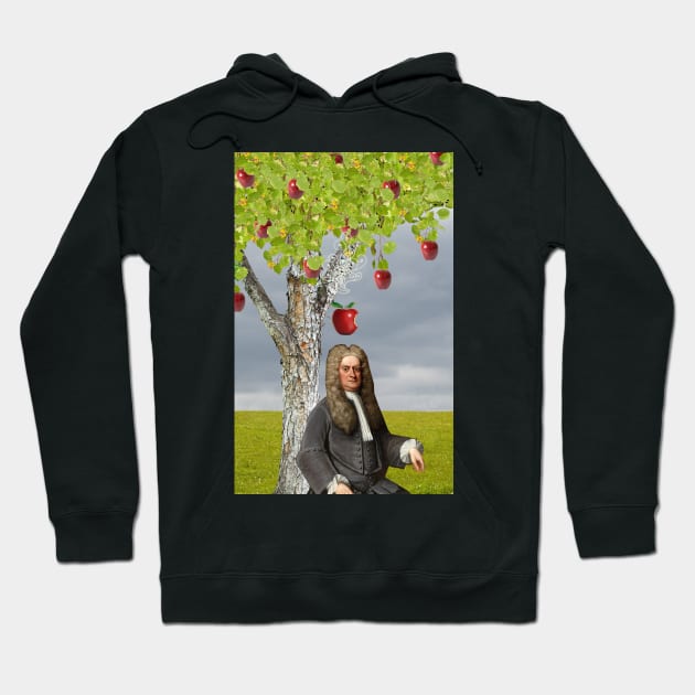 Isaac Newton Apple Tree Hoodie by red-leaf